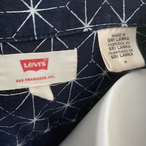 Levi’s Asterisk star print navy & white romper MD - Picture 5 of 5